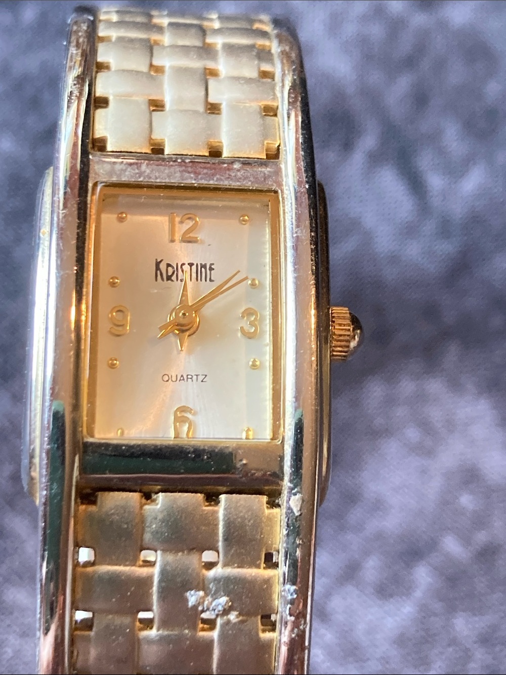 Gold-Tone Kristine Women's Quartz Bracelet Watch Keeps Perfect Time